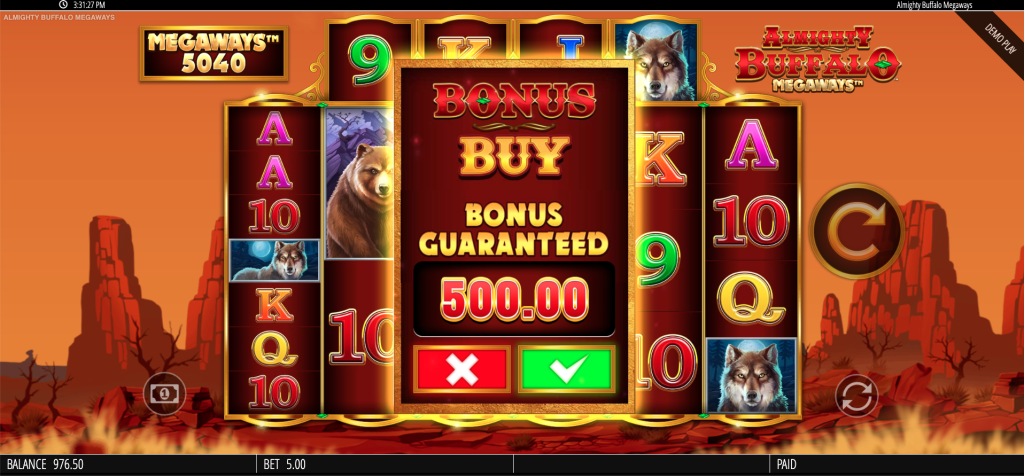 Almighty Buffalo Megaways bonus buy